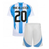 Argentína Alexis Mac Allister #20 Domáci Detský futbalový dres Copa America 2024 Krátky Rukáv (+ trenírky)